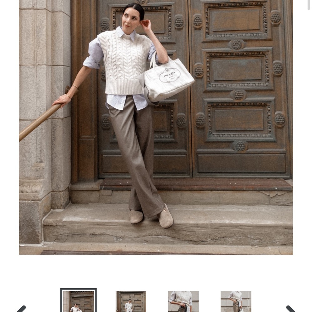 Wide Leg Vegan Leather Trousers